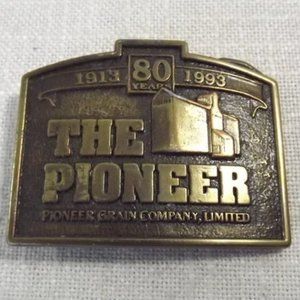 Vintage Pioneer Collectible Farming Belt Buckle